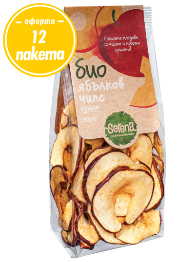 ж12 packages BIO Apple chips, dried, 12x50 g